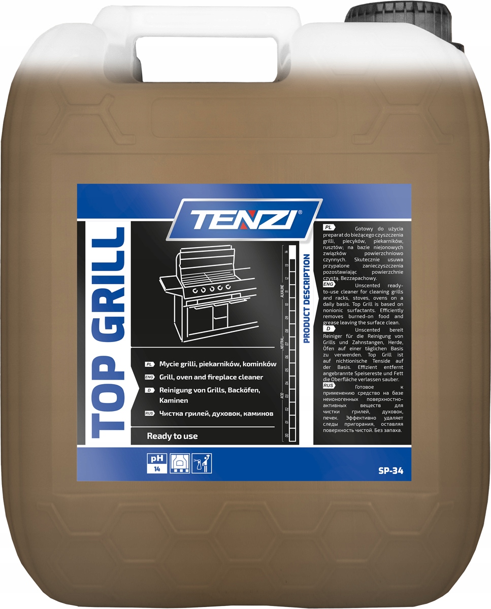 Levně Tenzi Top Grill Čistič krbových skel grilu sporáku 5L