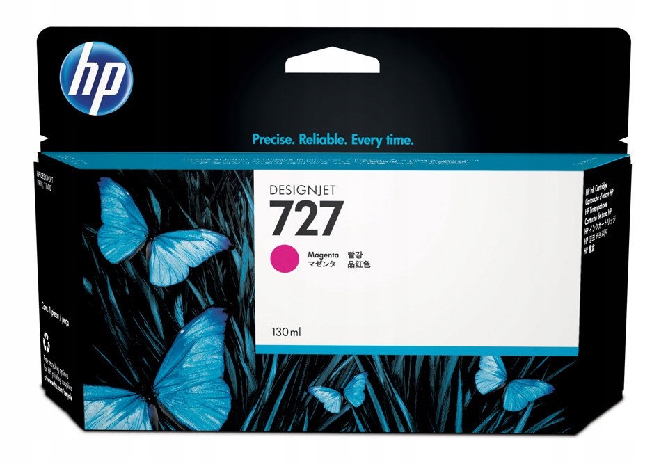 Atramentová náplň Hp 727 Magenta B3P20A 130ml T1500 T2500 T920 T930 T1530 Originál.
