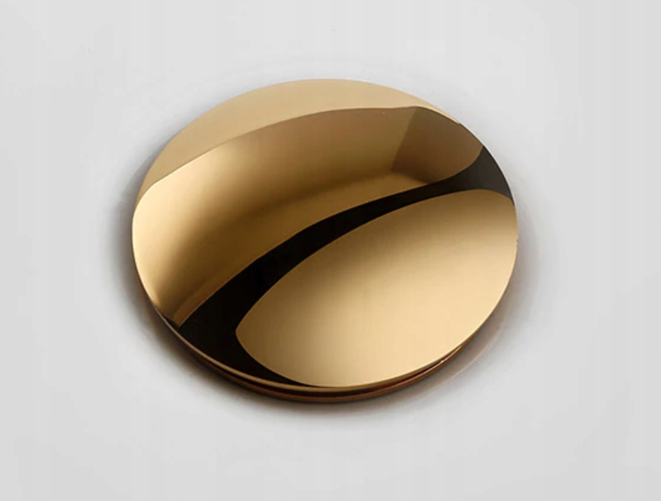 Syfon korek złoty click clack zestaw bez przelewu Średnica 65 mm