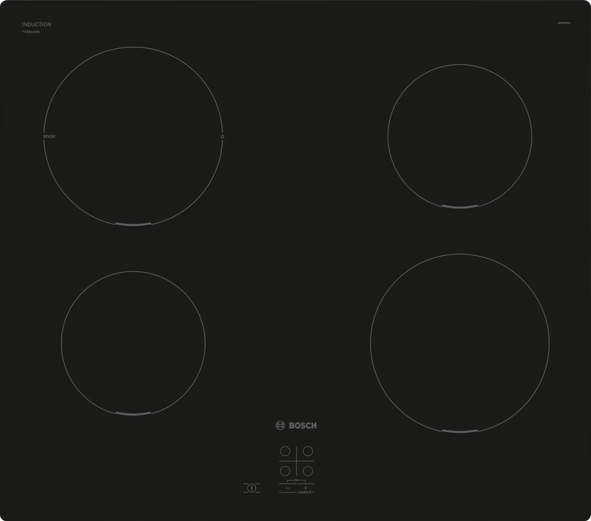 Płyta indukcyjna Bosch PUG611AA5E PowerBoost 60cm