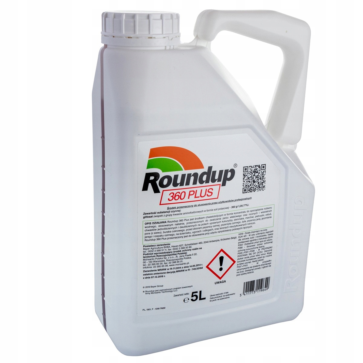 

Roundup 360 Plus 5 L Randap na wszystkie chwasty