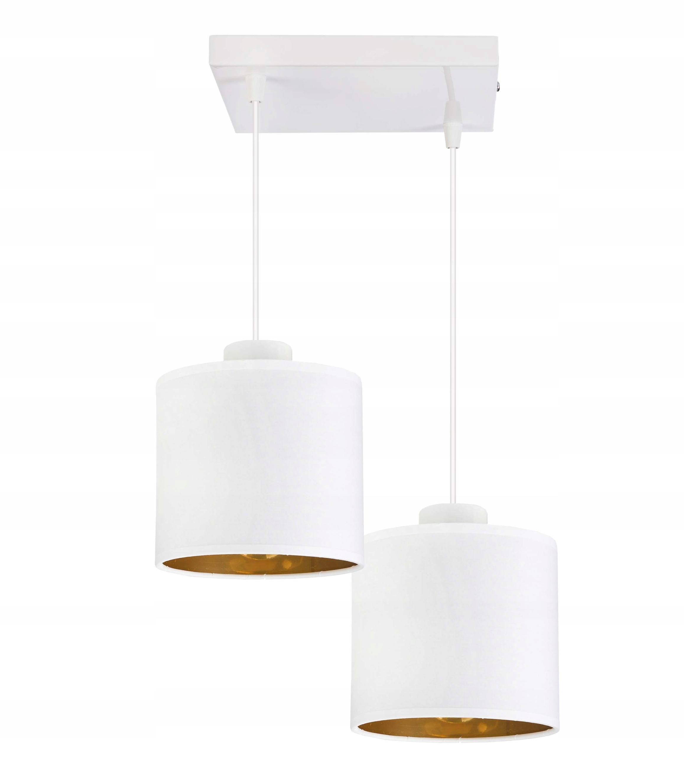 Závěsná Lampa Zwis stropní lustr Abażur zlatý