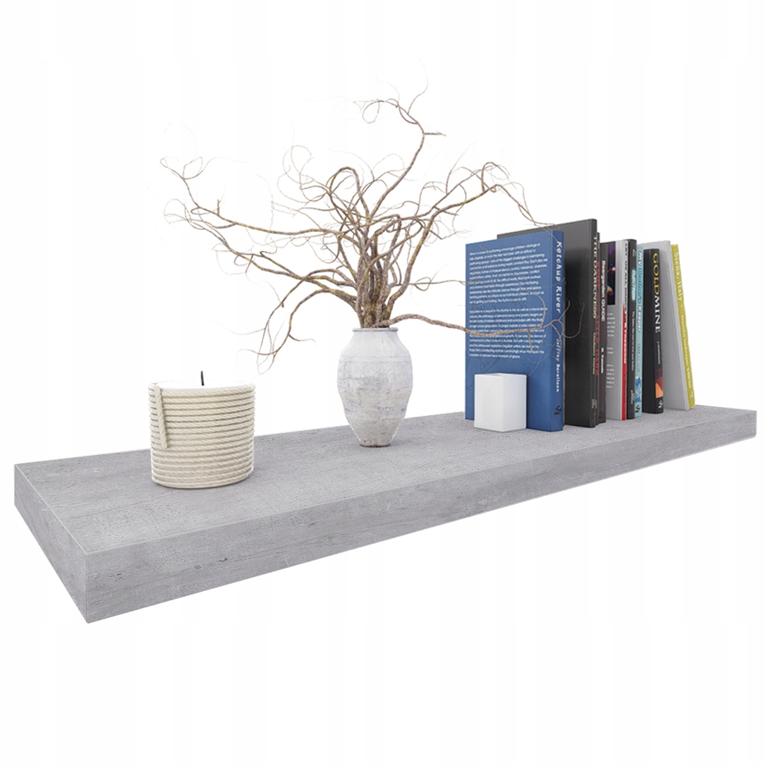 Połka ścienna samowisząca 50 cm BETON REGAŁ LOFT