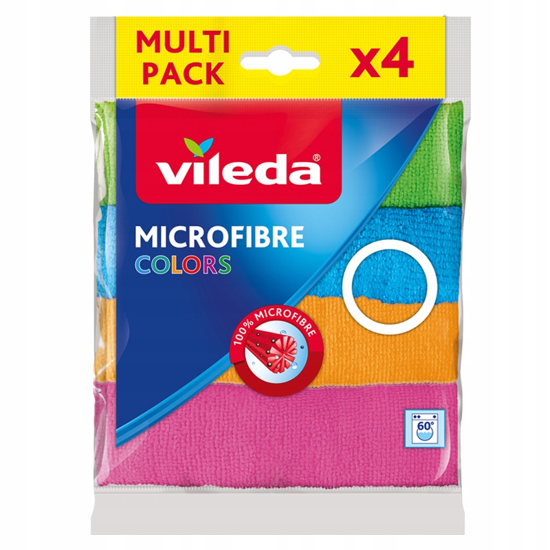 

Vileda 4 szt Ściereczka Microfibra Colors