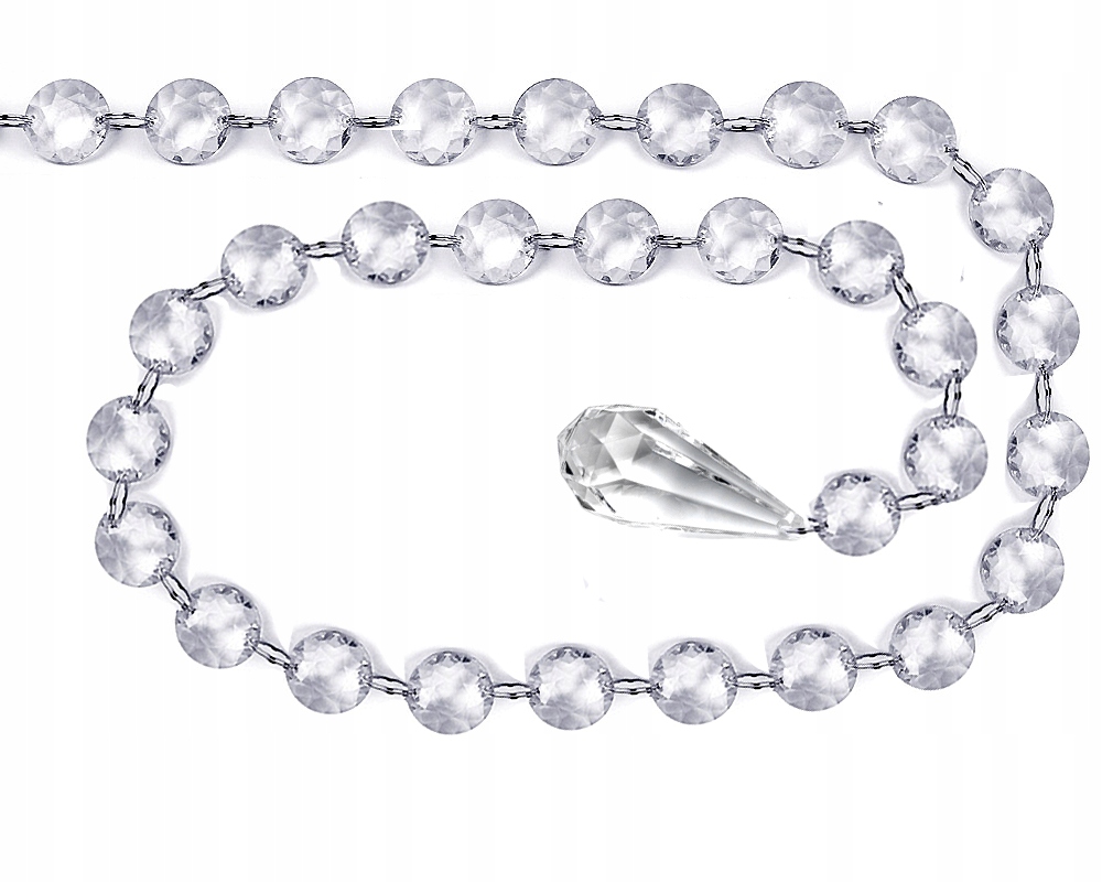 KRYSZTAŁKI KORALIKI NA OKNO 80cm ŁEZKA CUDO