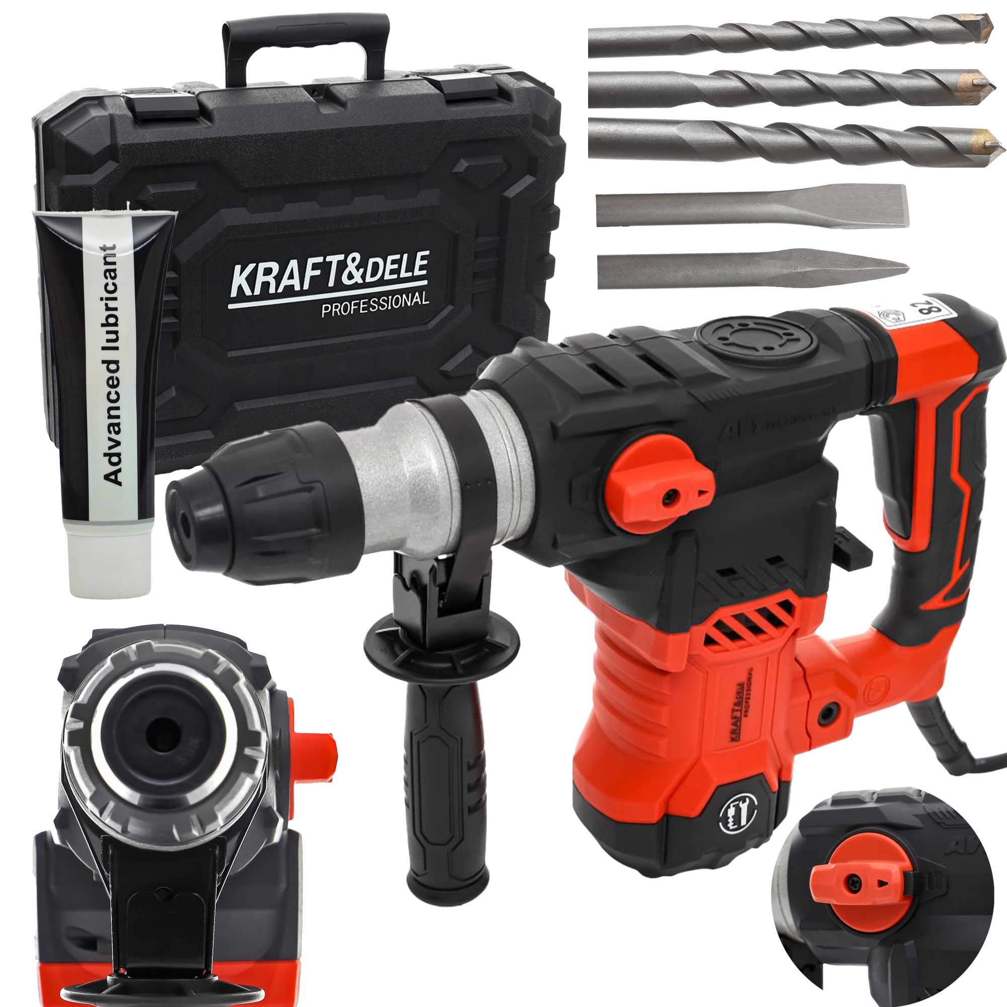 Příklepová vrtačka Sds+ vrtací kladivo 2700W 6J kufr