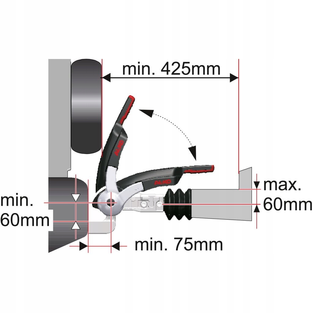 136/410 - Фиксатор AL-KO AKS 3004 стабилизатор ALKO + резина
