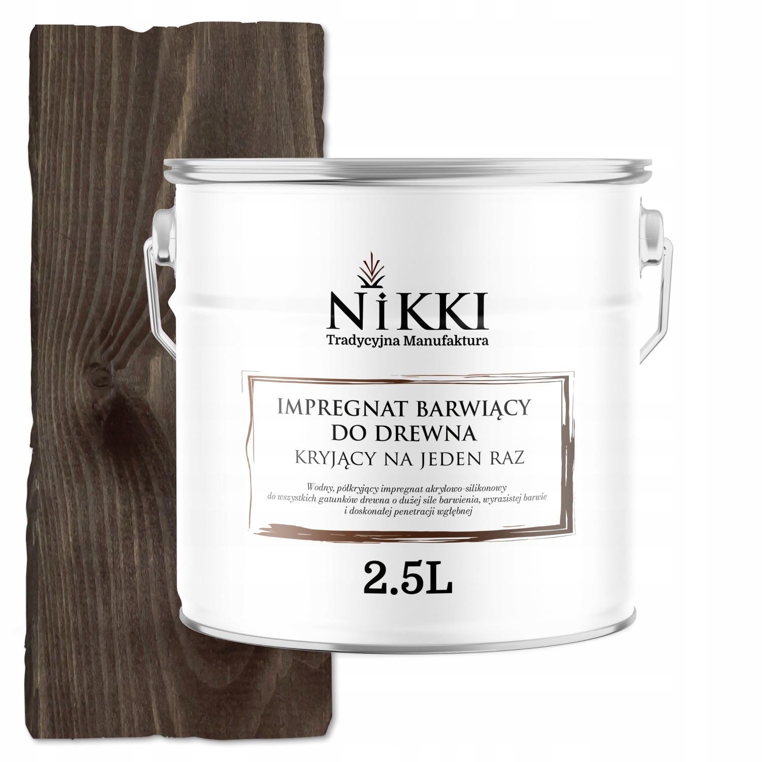 Impregnační Nátěr Na Dřevo Extra Lazura Krycí Najednou Palisandr 2,5 L