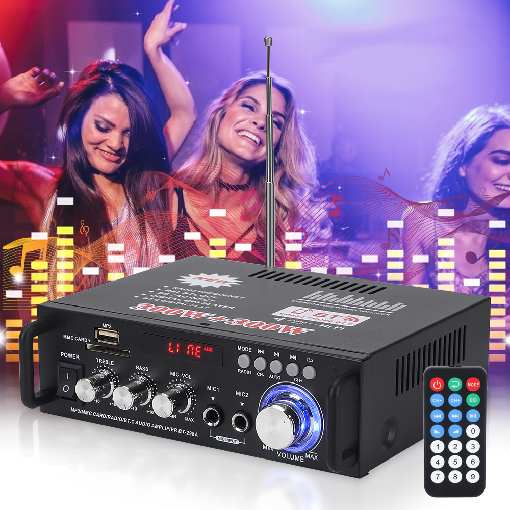 AMPLITUNER WZMACNIACZ HIFI STEREO BLUETOOTH RADIO CYFROWY WZMACNIACZ MOCY Stan opakowania oryginalne