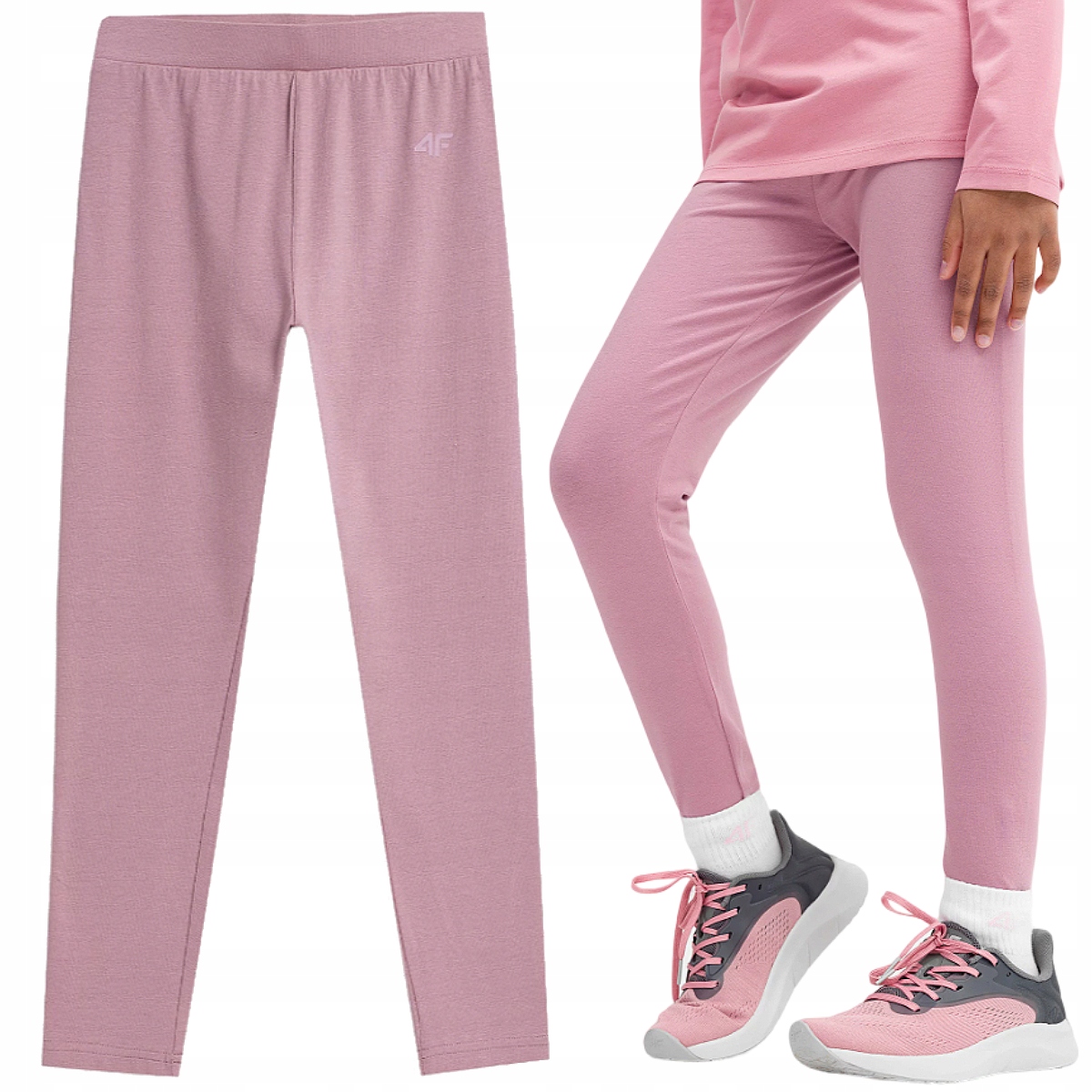 

Legginsy Z Wysokim Stanem 4F Sportowe Dziewczęce