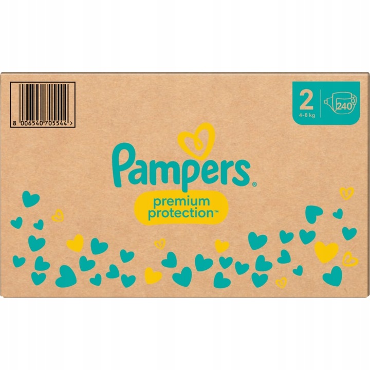 Pampers Premium Protection Rozmiar 2 4-8KG pieluszki 240 szt
