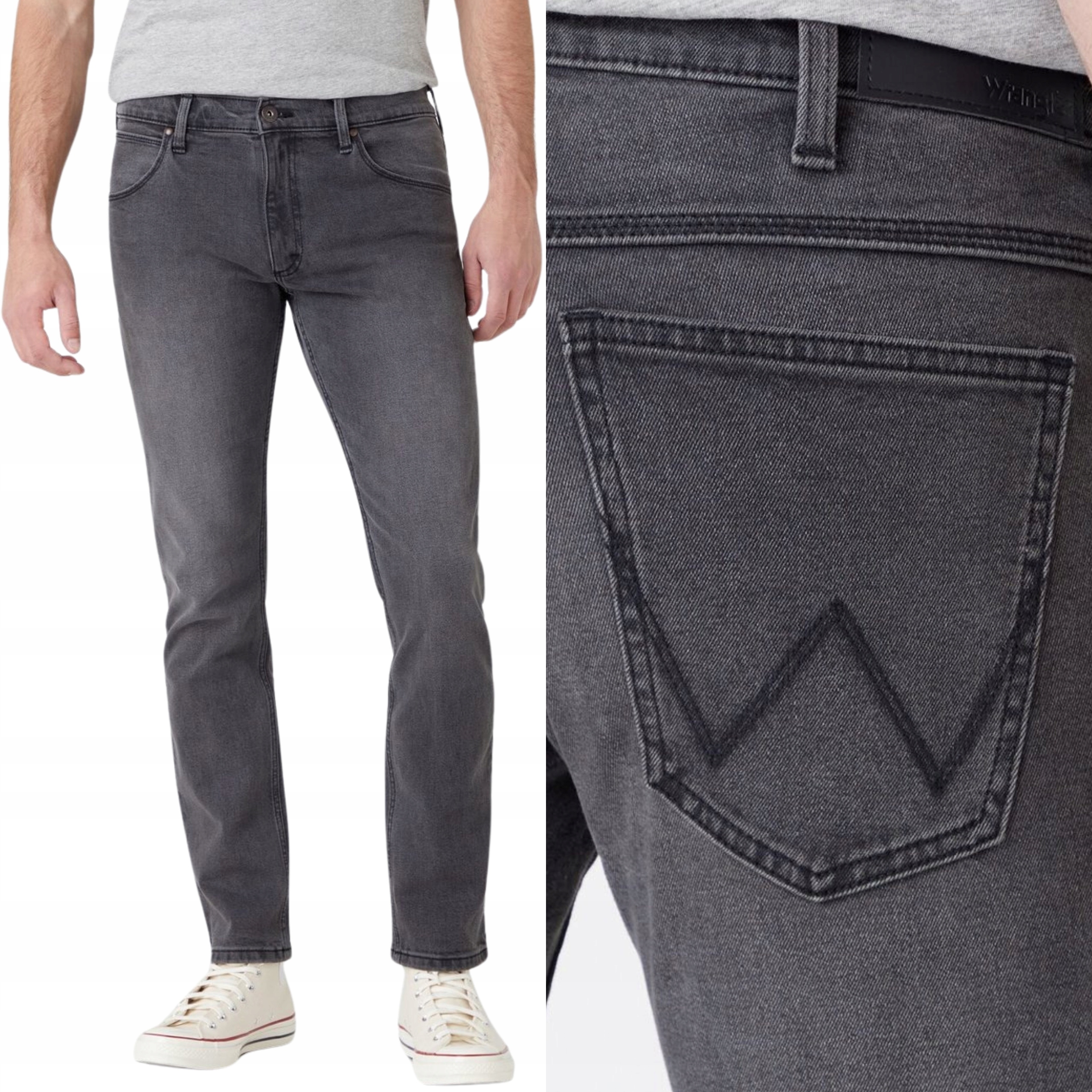 Wrangler džíny s vysokým pasem High waist Grey Slim W38 L30