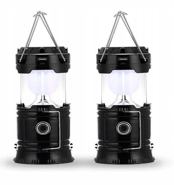 Latarka Lampa Kempingowa Solarna Rozsuwana 2szt