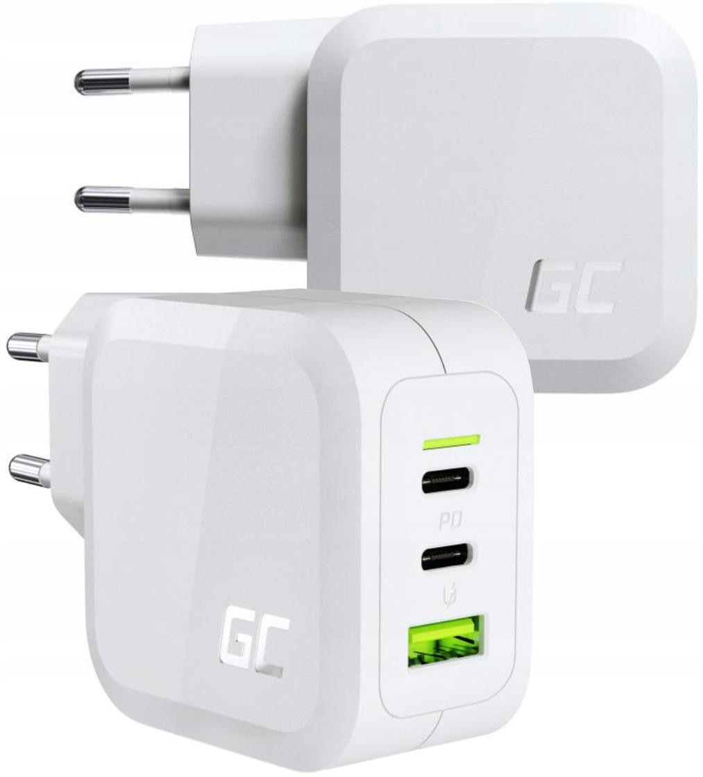 Síťová Nabíječka Green Cell Powergan 65W 2xUSB-C 1xUSB-A CHARGC08W