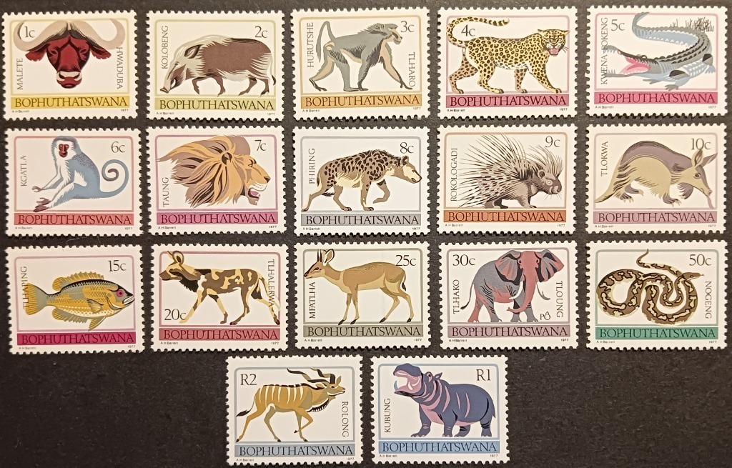 FAUNA ŚWIATA - BOPHUTHATSWANA ** - czysty - PEŁNA SERIA