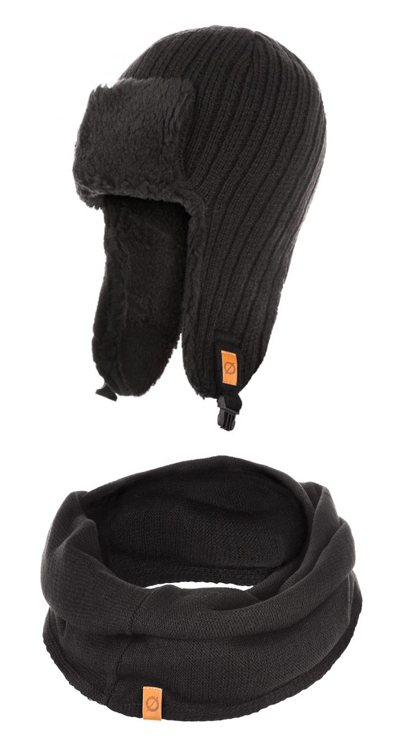Pánská zimní sada Brödrene Čepice a Nákrčník , černá