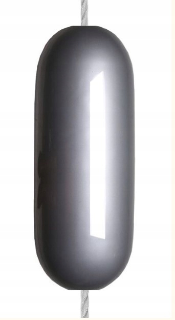 ODBIJACZ Z OTWOREM PRZELOTOWYM 20x55 SZARY