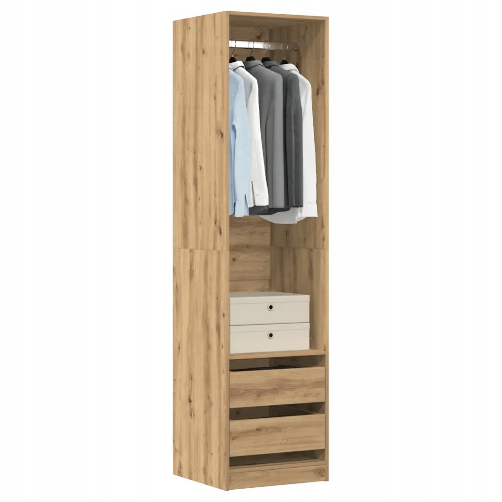 Šatní skříň dub artisan 50 x 50 x 200 cm kompozitní dřevo Hnědá 3318629