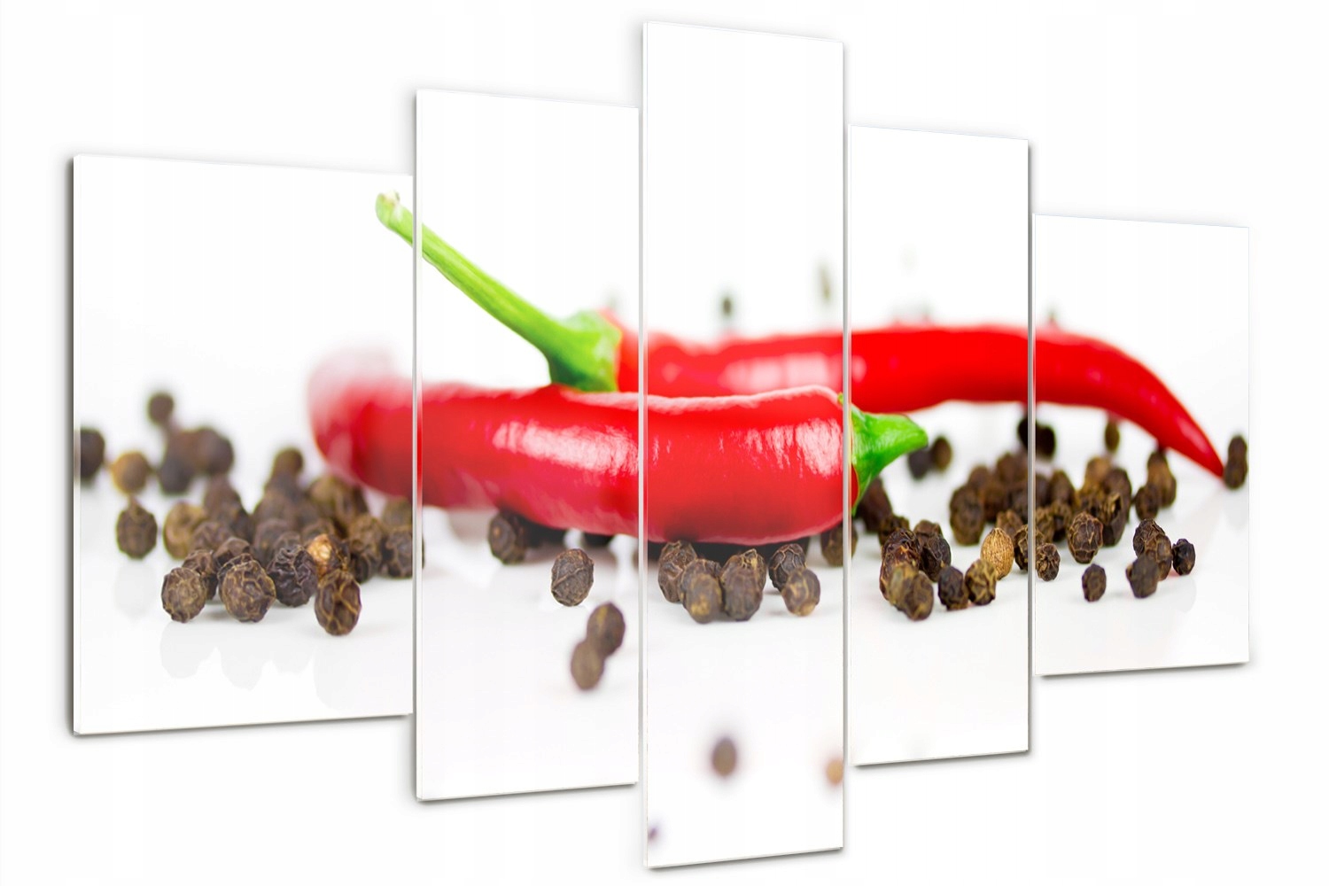 

Obraz szklany tryptyk na ścianę Chilli i pieprz