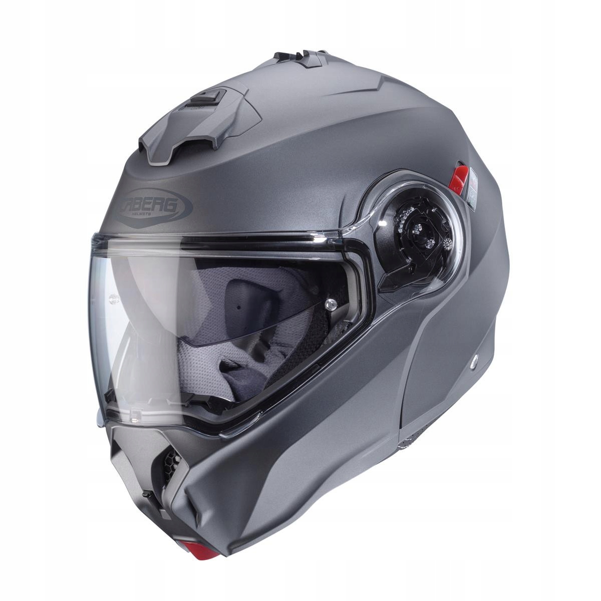 Caberg Čeľusťová Prilba Flip-up Model Duke Evo Farba Šedá Matná Kamo Veľkosť S