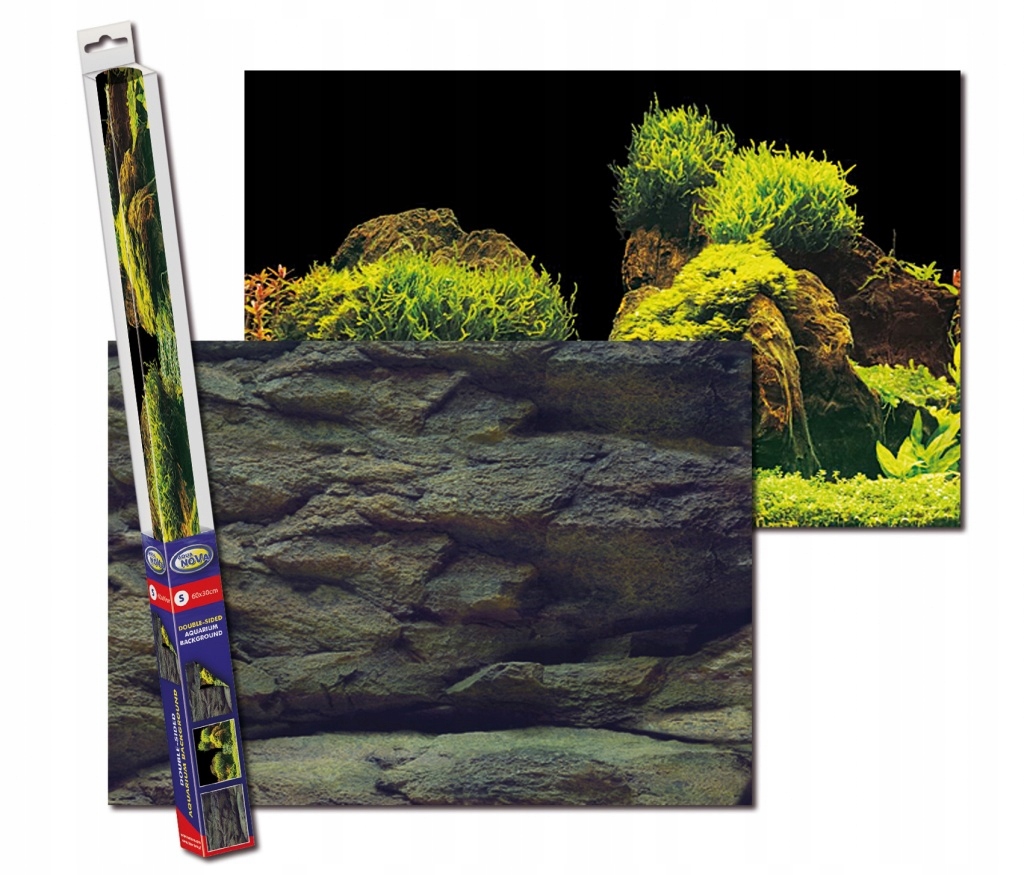 

Aqua Nova Rock/plants S Tło dwustronne 60x30cm
