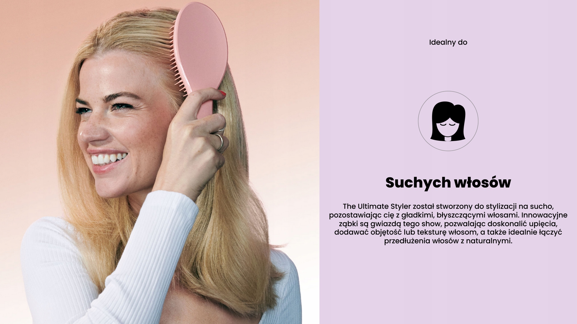 TANGLE TEEZER ULTIMATE STYLER - SWEET PINK Kolor dominujący odcienie różu