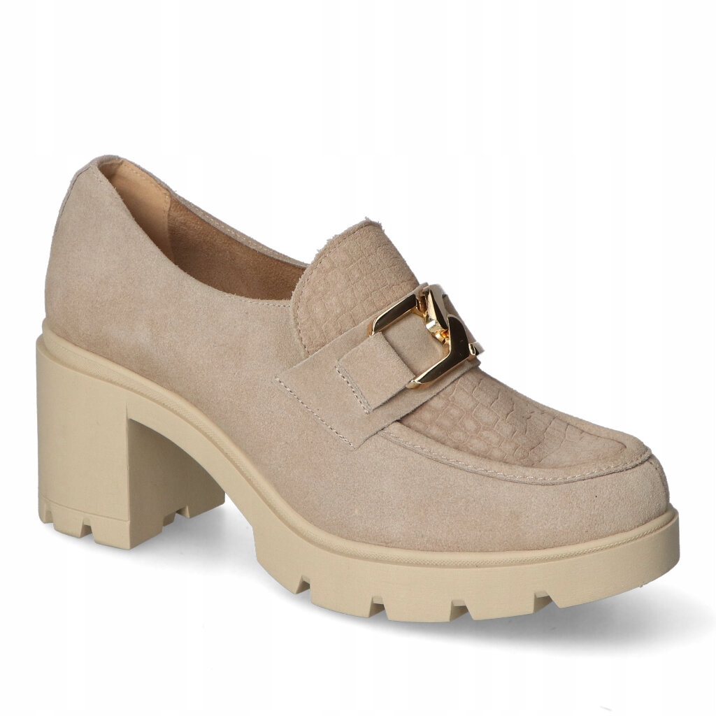 Dámské polobotky Lemar W.Taupe Bolzano Zlatá kožená ozdoba 40