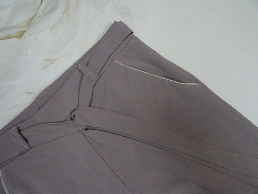 SPODNIE szwedy PASEK producent PL beż NOWE M Rozmiar M