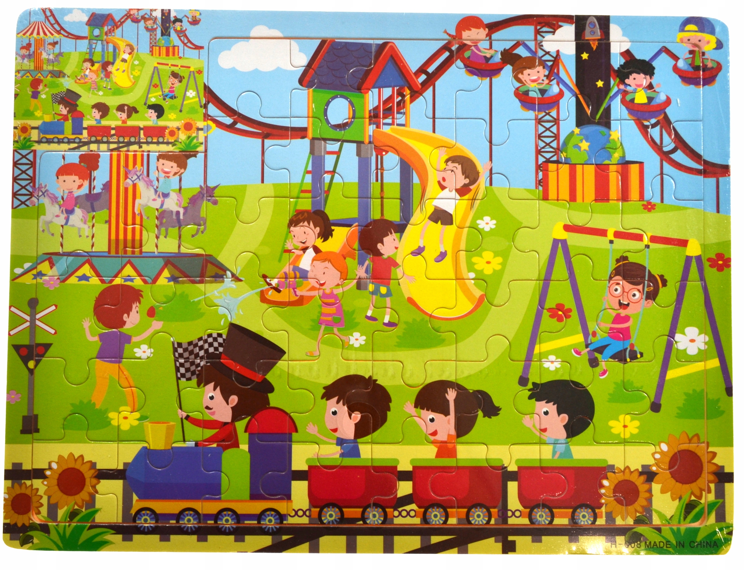 

Edukacyjne Duże Puzzle Drewniane 44 Elementy