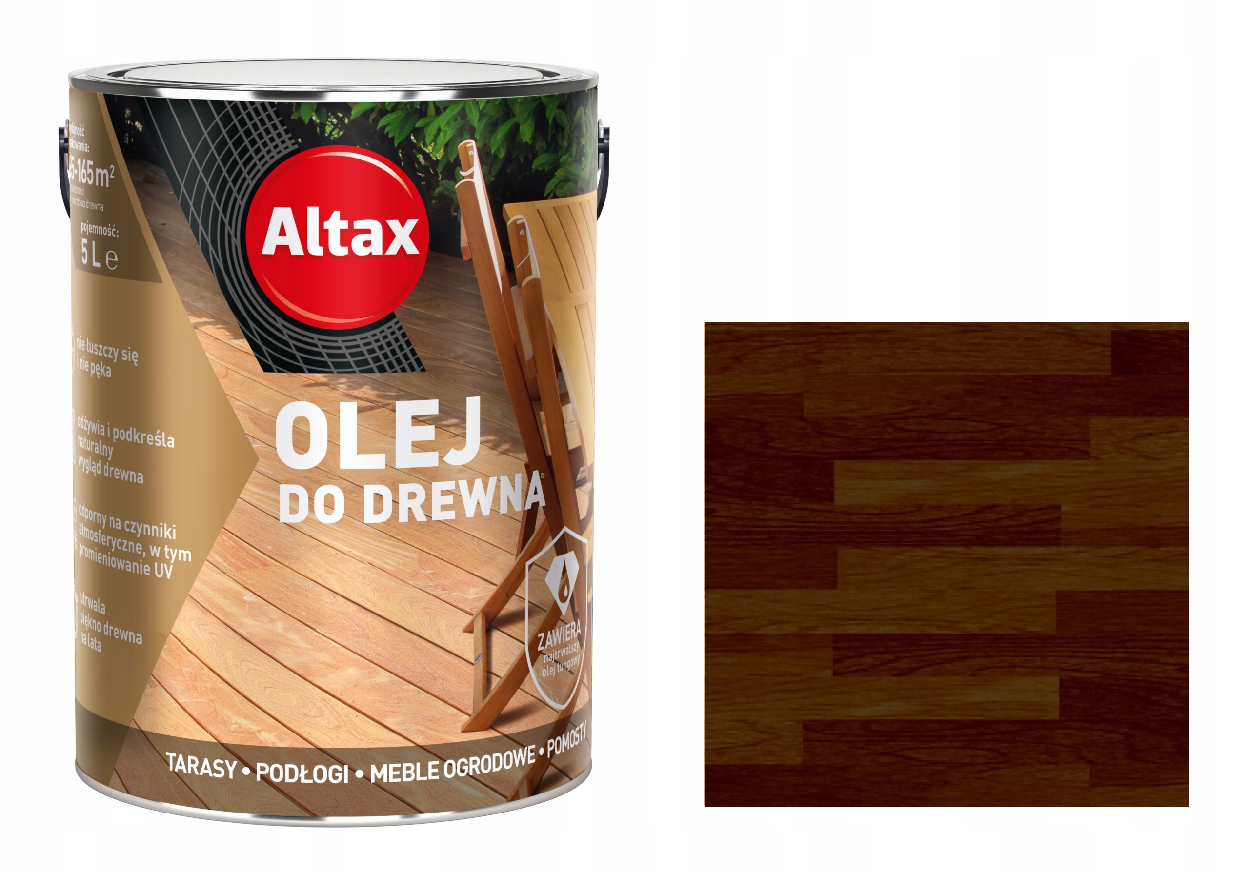 Altax Olej Do Drewna Tarasów Podłóg Mebli Pomostów Palisander Angielski 5L