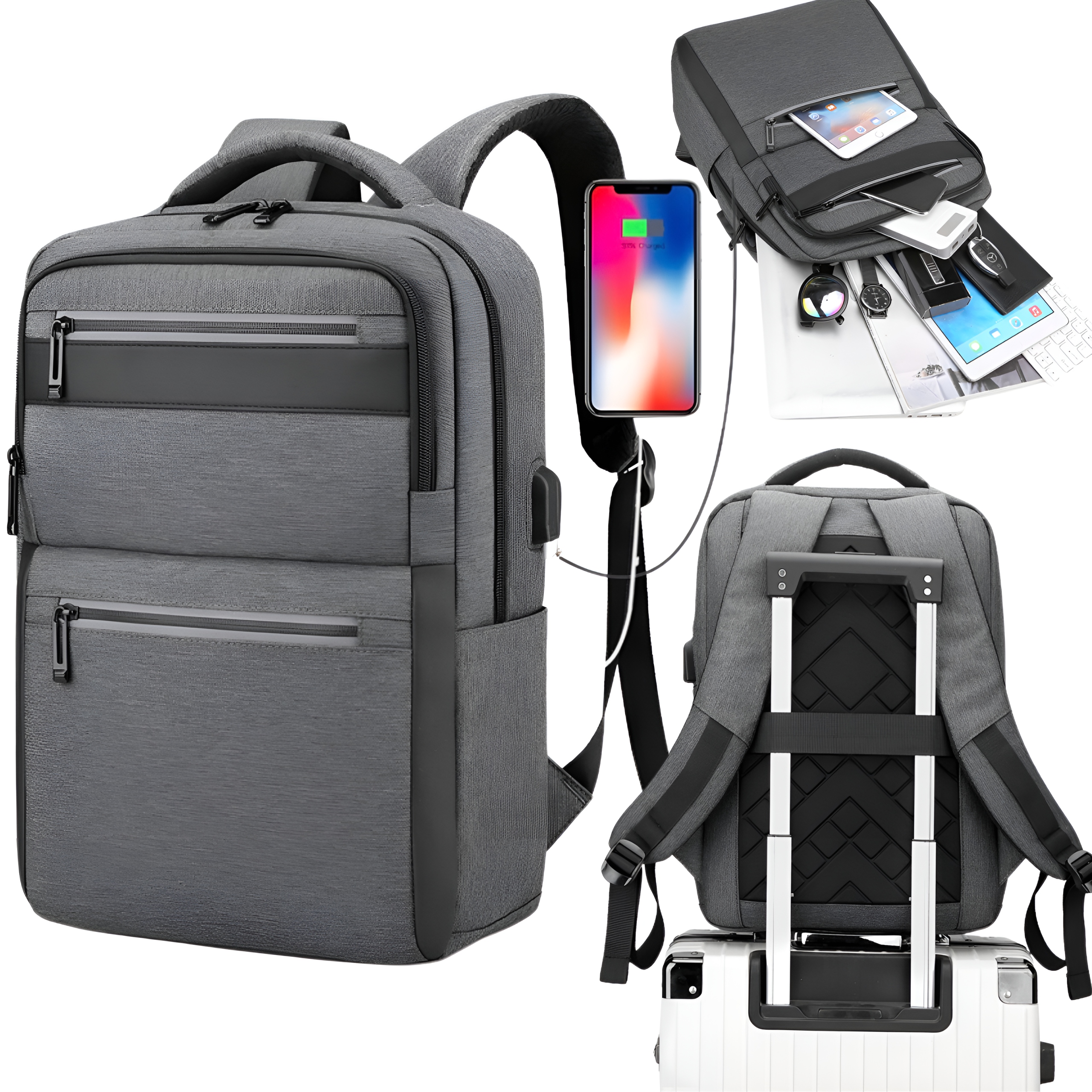 PLECAK PODRÓŻNY DO SAMOLOTU RYANAIR WIZZAIR BAGAŻ PODRĘCZNY LOT LEKKI USB Pojemność 22 l