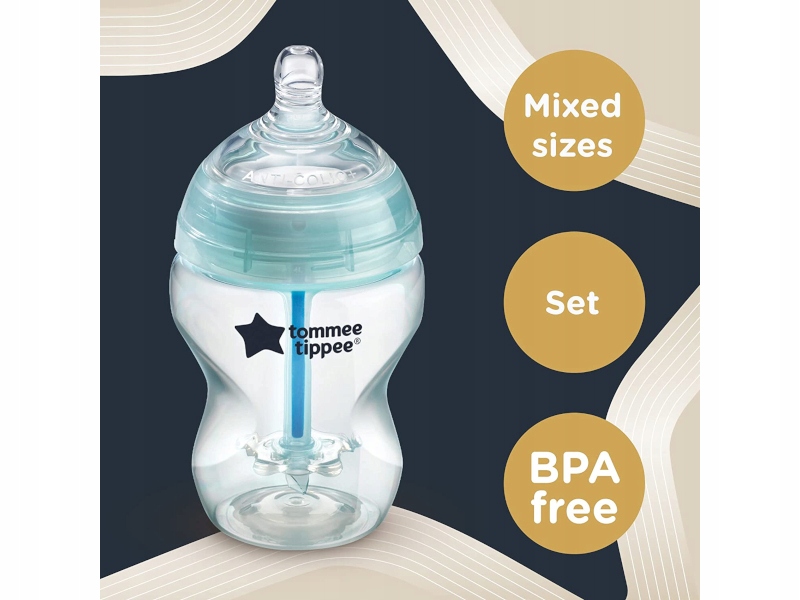 TOMMEE TIPPEE ZESTAW BUTELKA ANTYKOLKOWA SZCZOTKA Marka Tommee Tippee