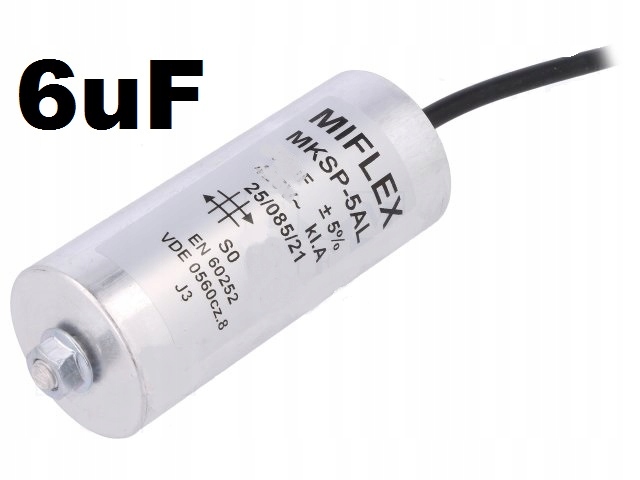 

Kondensator rozruchowy do silnika 6uF 420V