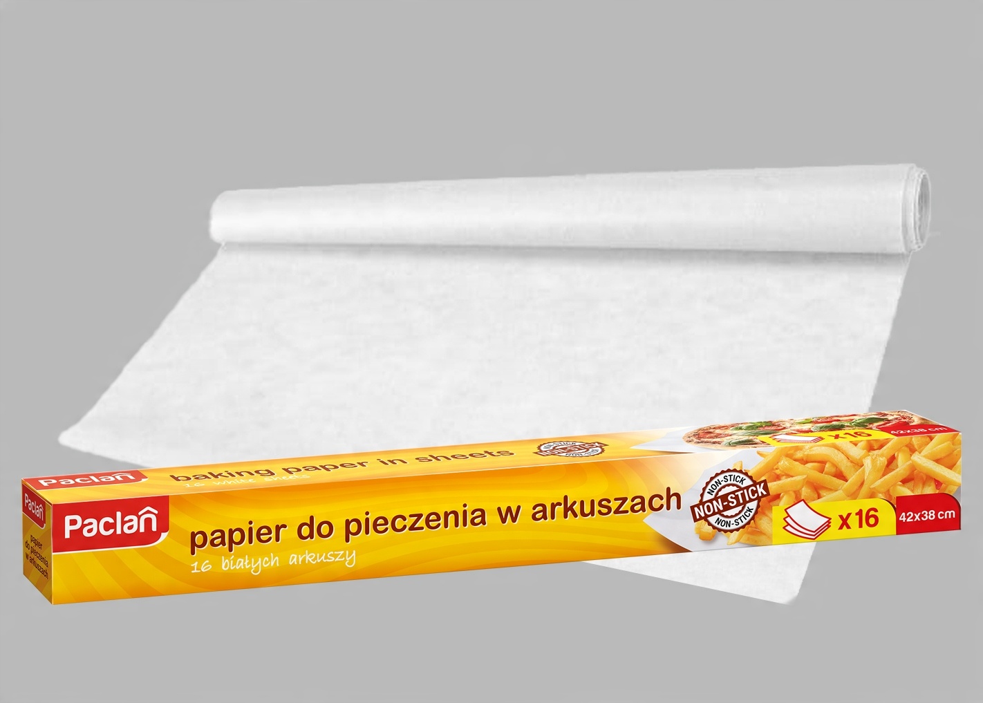 

Papier do pieczenia Paclan 42x38cm Non-stick 16szt