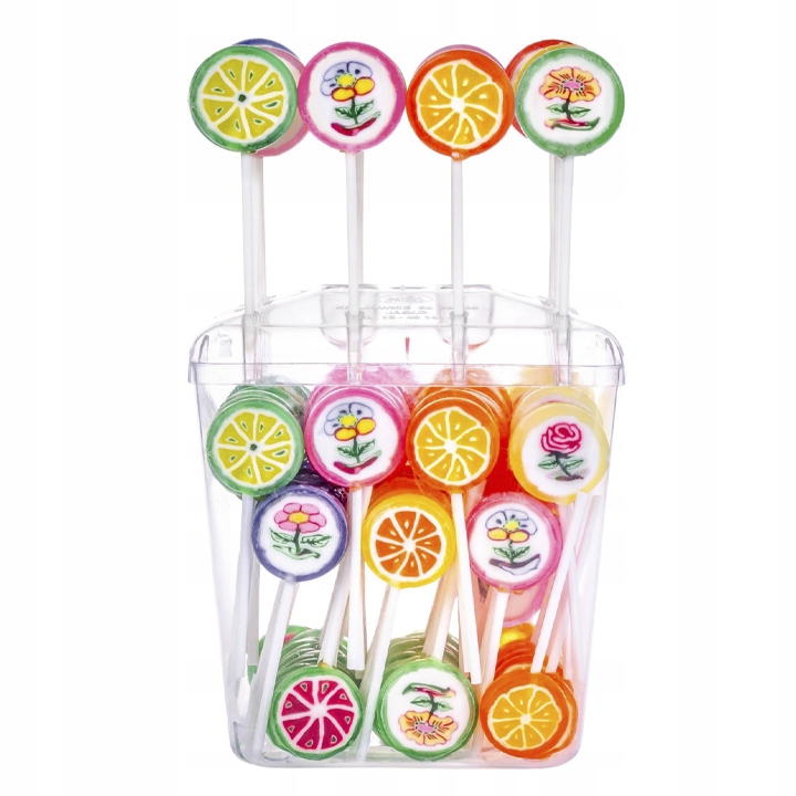 Levně Lízátko desénové s ovocnou příchutí 1 kg (125 x 8 g)