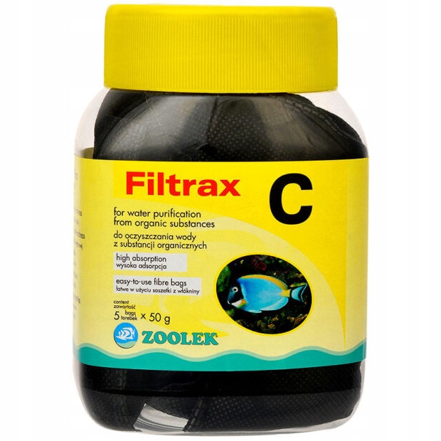

Zoolek Filtrax C węgiel aktywny 5x50g woreczki
