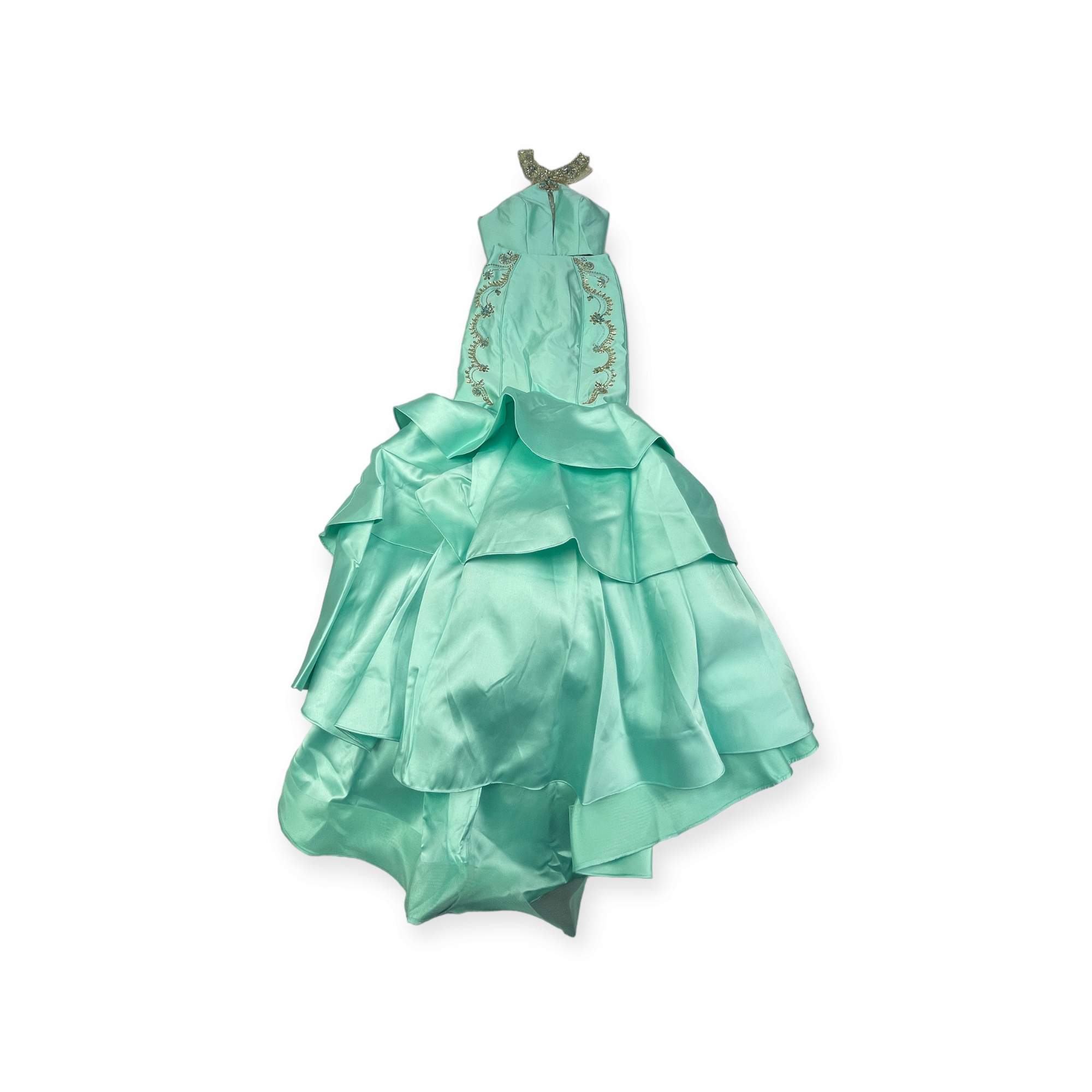 Dlouhá dámská sukně s ramínky a volánky Jaay Couture 12