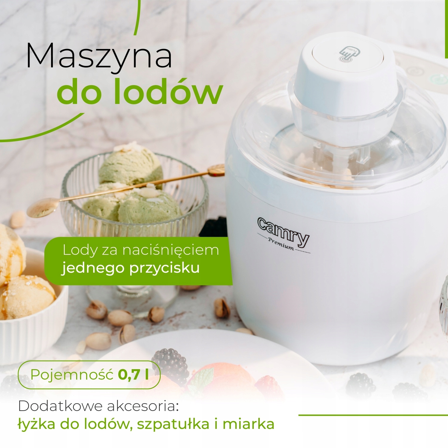 Maszyna do Lodów Camry CR 4481 – Gotowe Lody w 30 Minut!