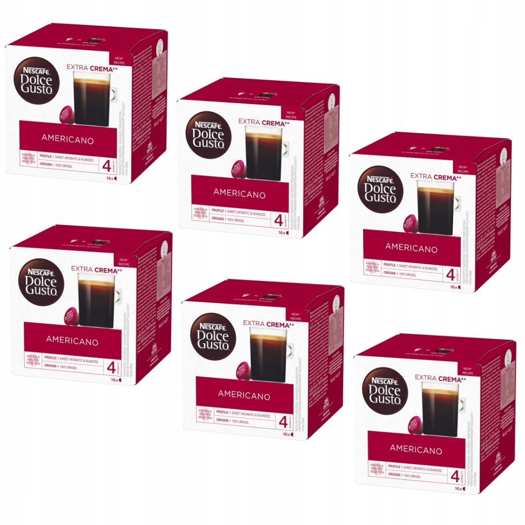 Kapsułki do Dolce Gusto Nescafe Americano 96 sztuk 6x16