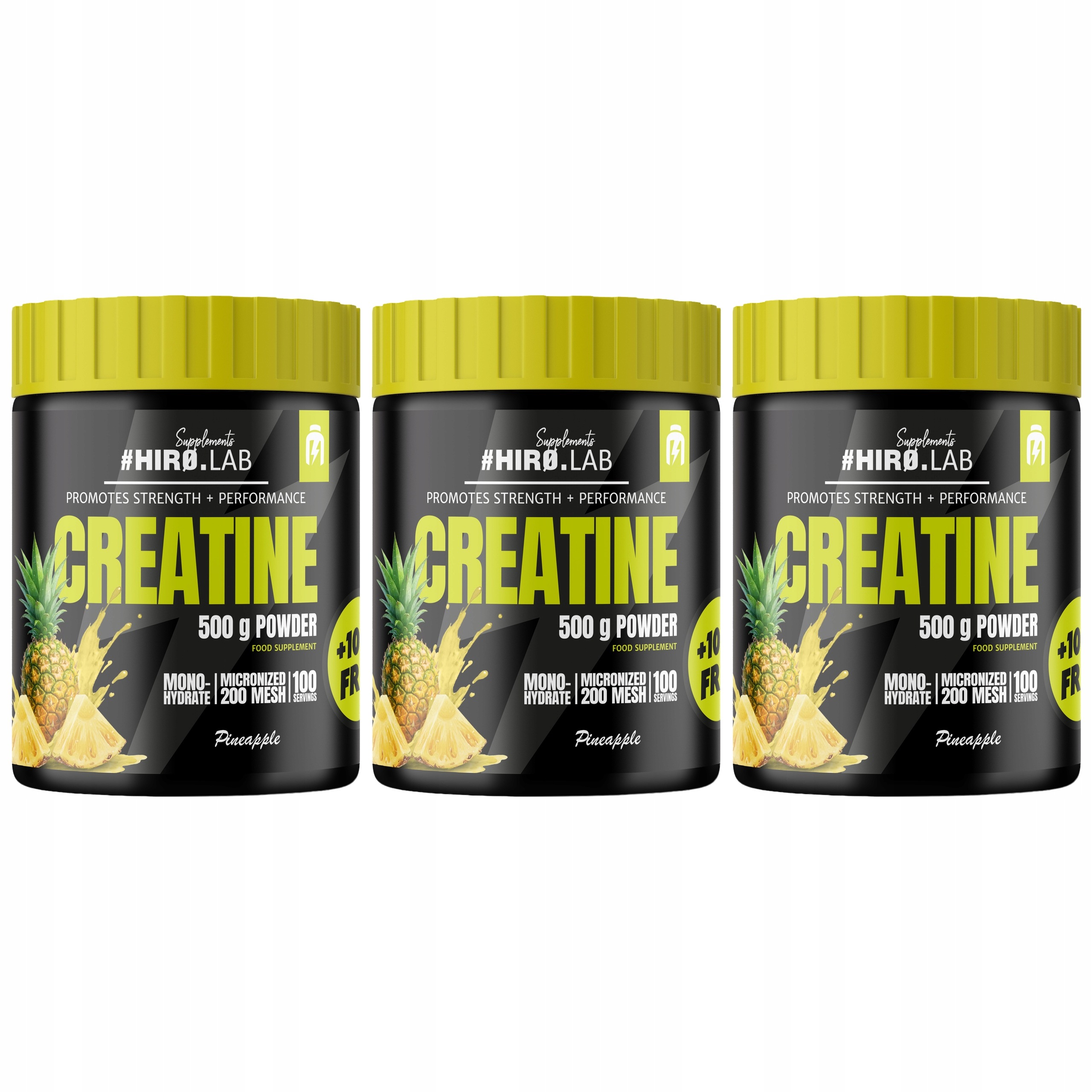 3x Kreatin Creatine Monohydrát 500g +100g Kreatin Ananas Síla 240p Hiro