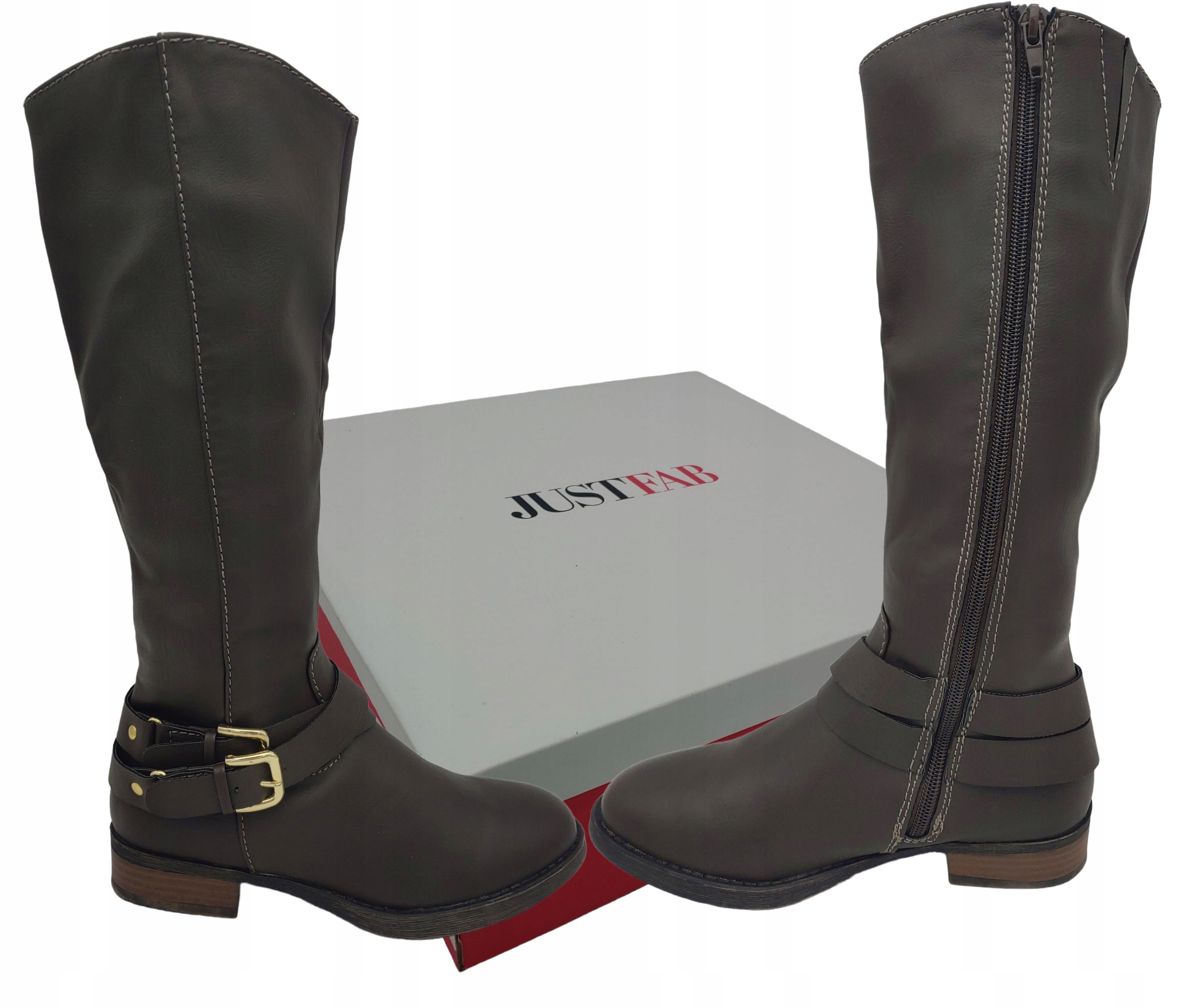 Hnědé Dámské Kozačky Před Kolena Justfab 36