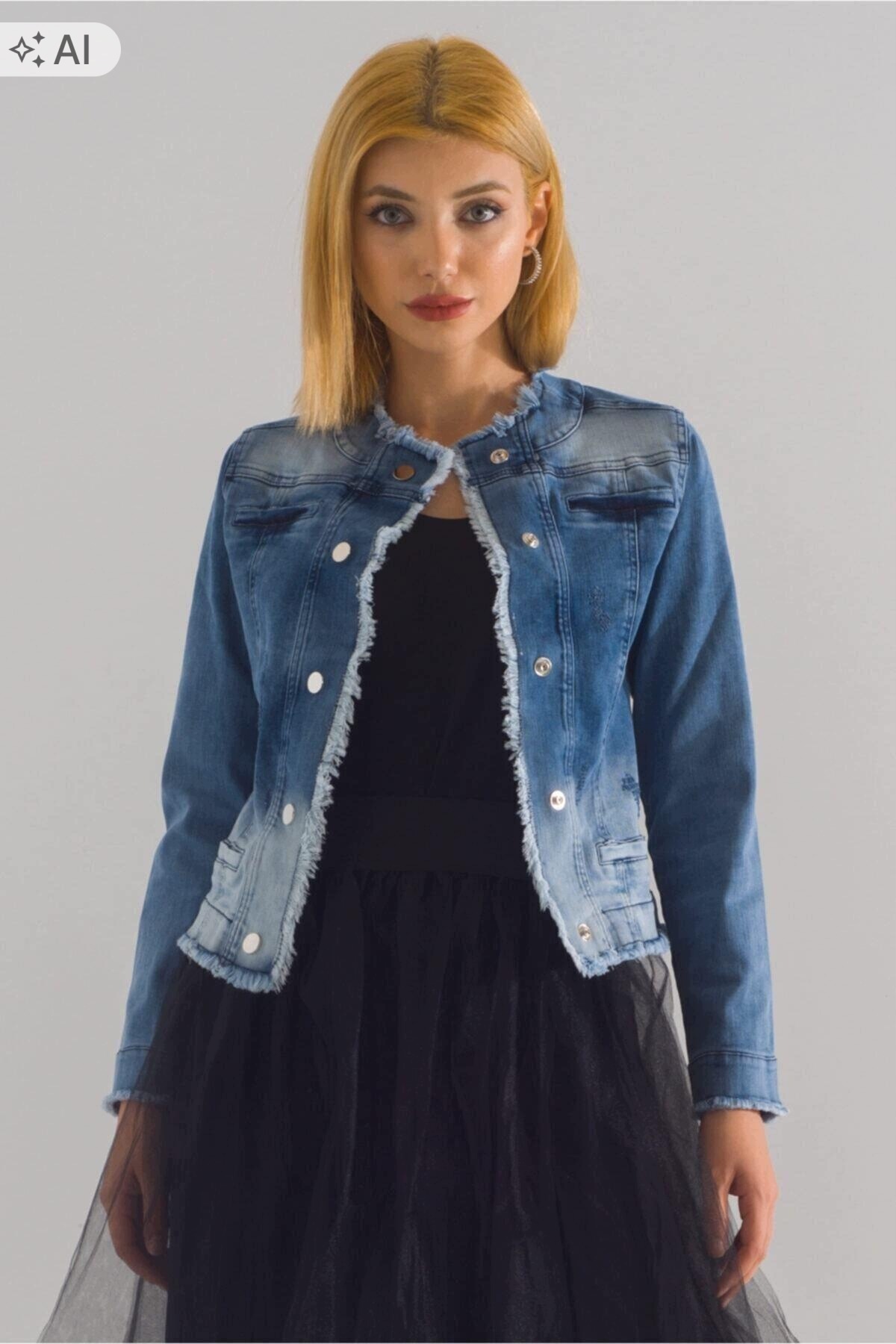 Bold & Young Džínová Bunda Se Zestárlým Povrchem 44 5IA