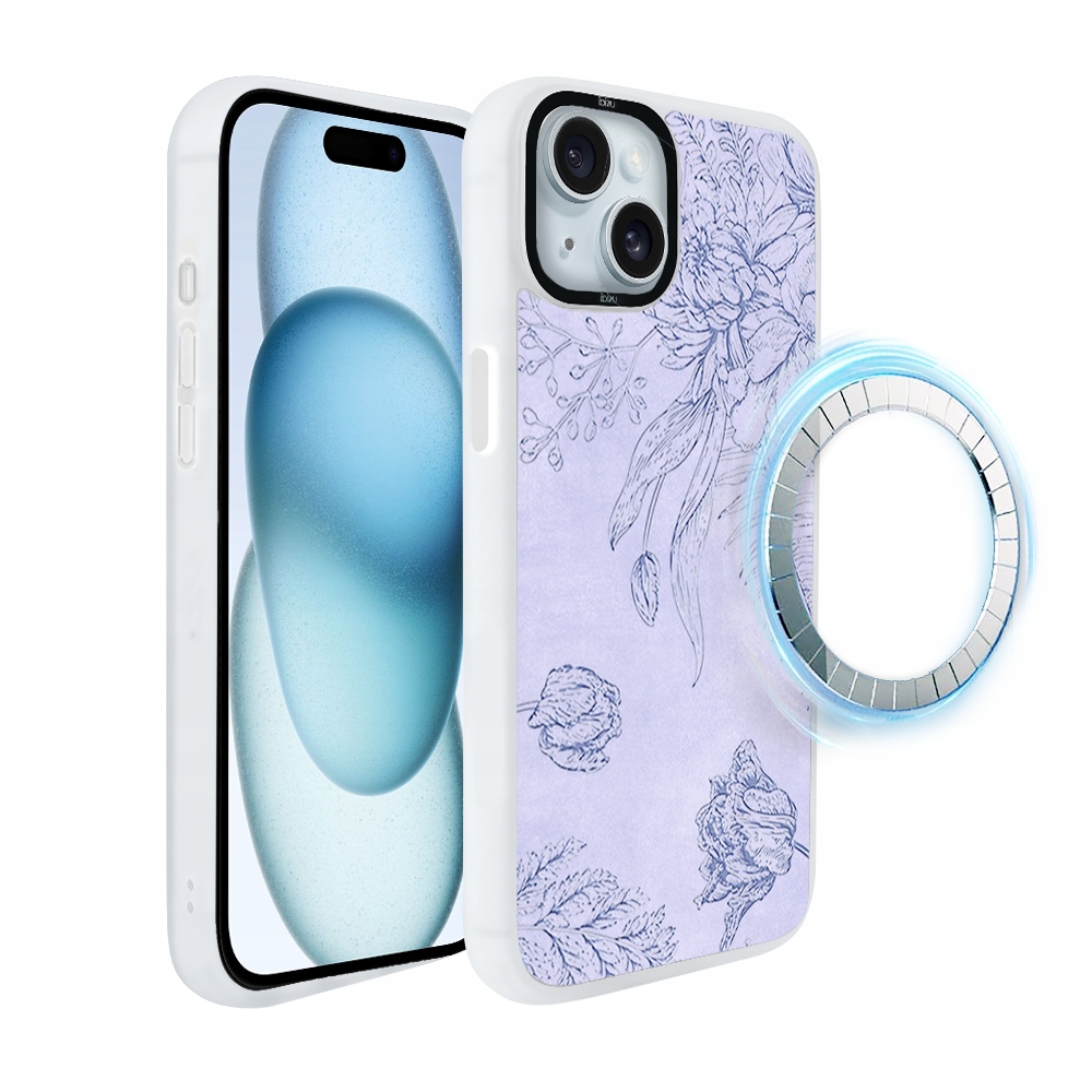 Pouzdro pro iPhone 15 Ibizu DropGuard Matt s MagSafe, plochá konstrukce, bílé