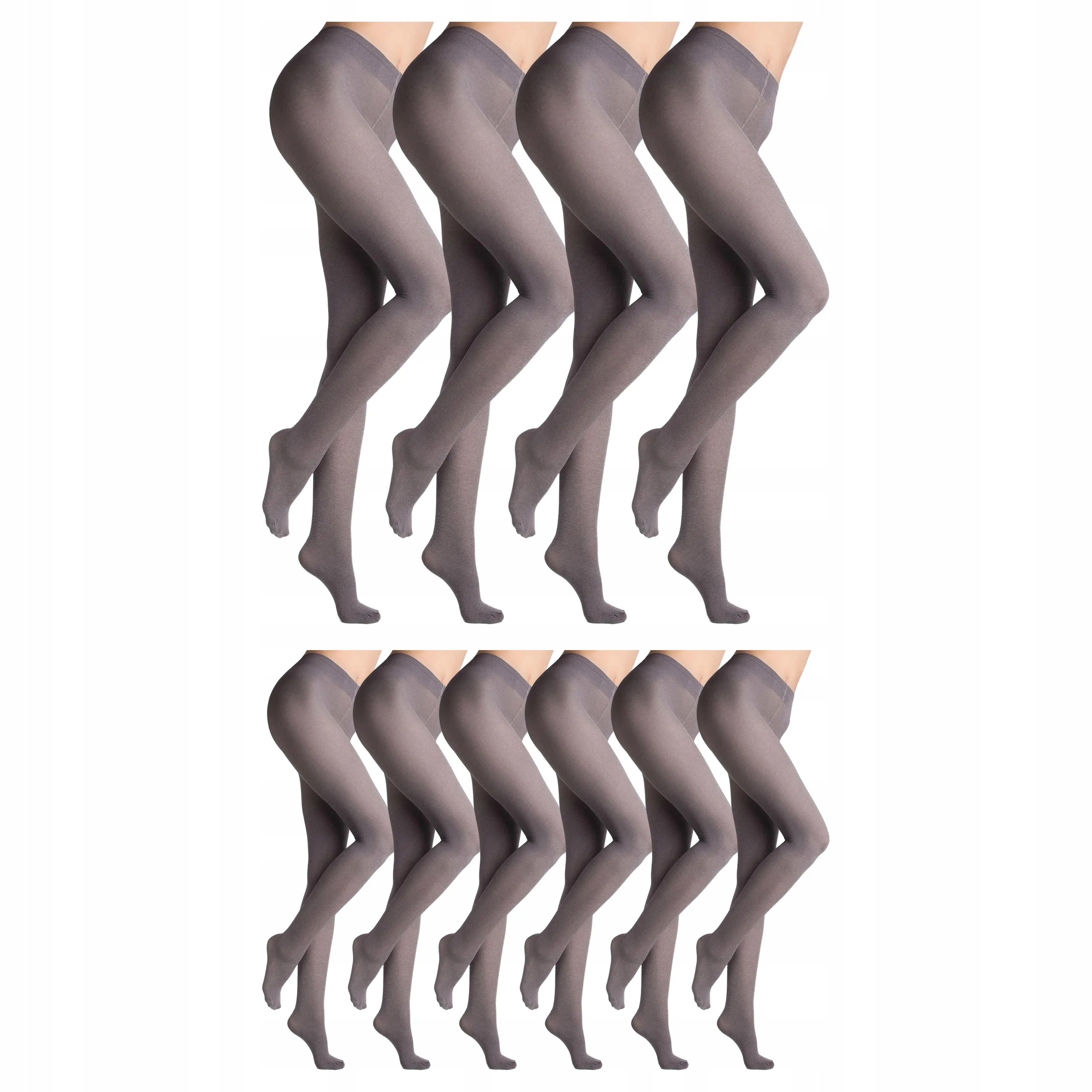 10 x Krycí punčocháče bez kalhotek Micro 60 den Marilyn Melange Grey 4-L