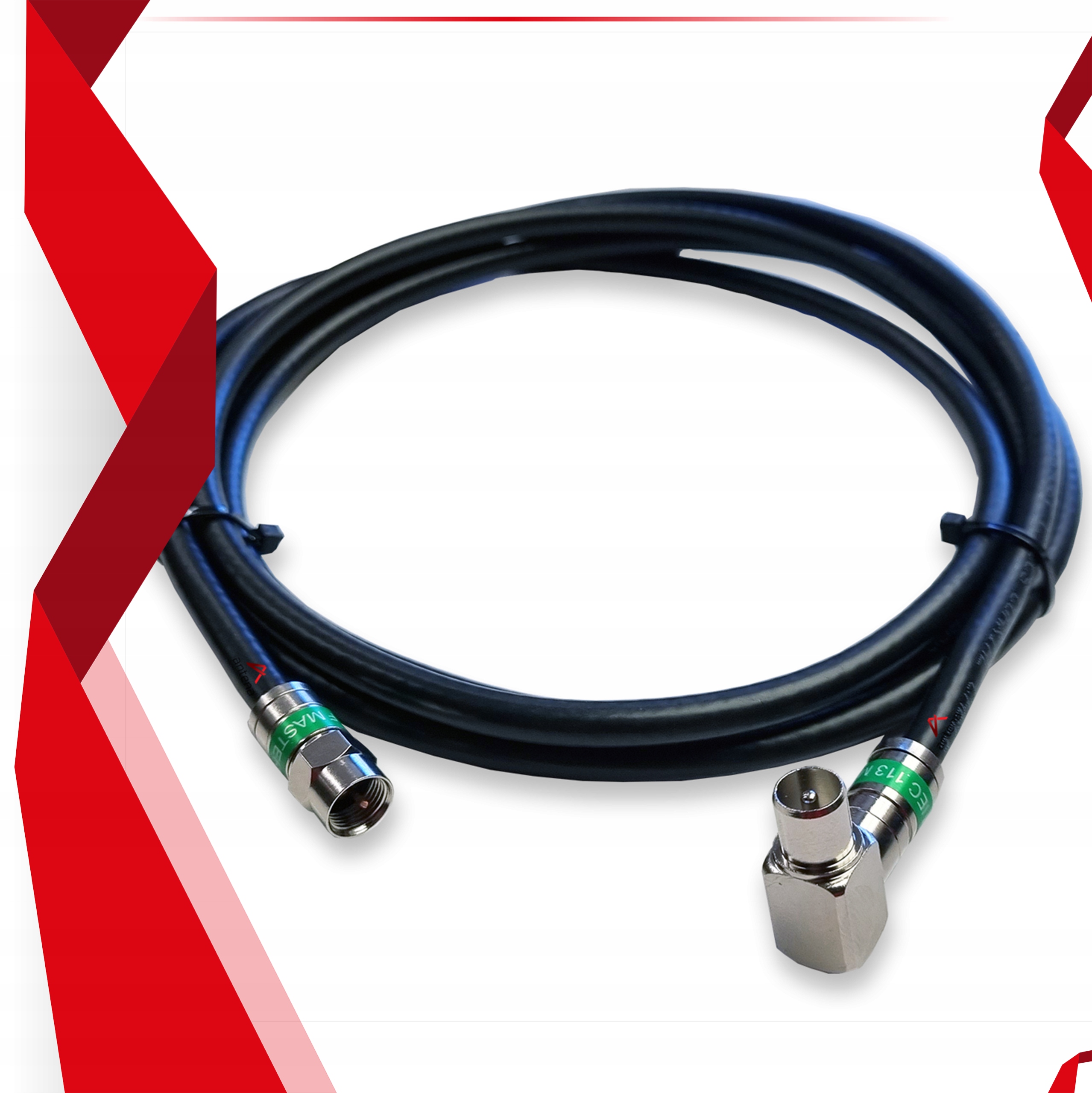 Kabel Wtyk F-Wtyk Antenowy Kątowy 9M Zewnętrzny Marka inna