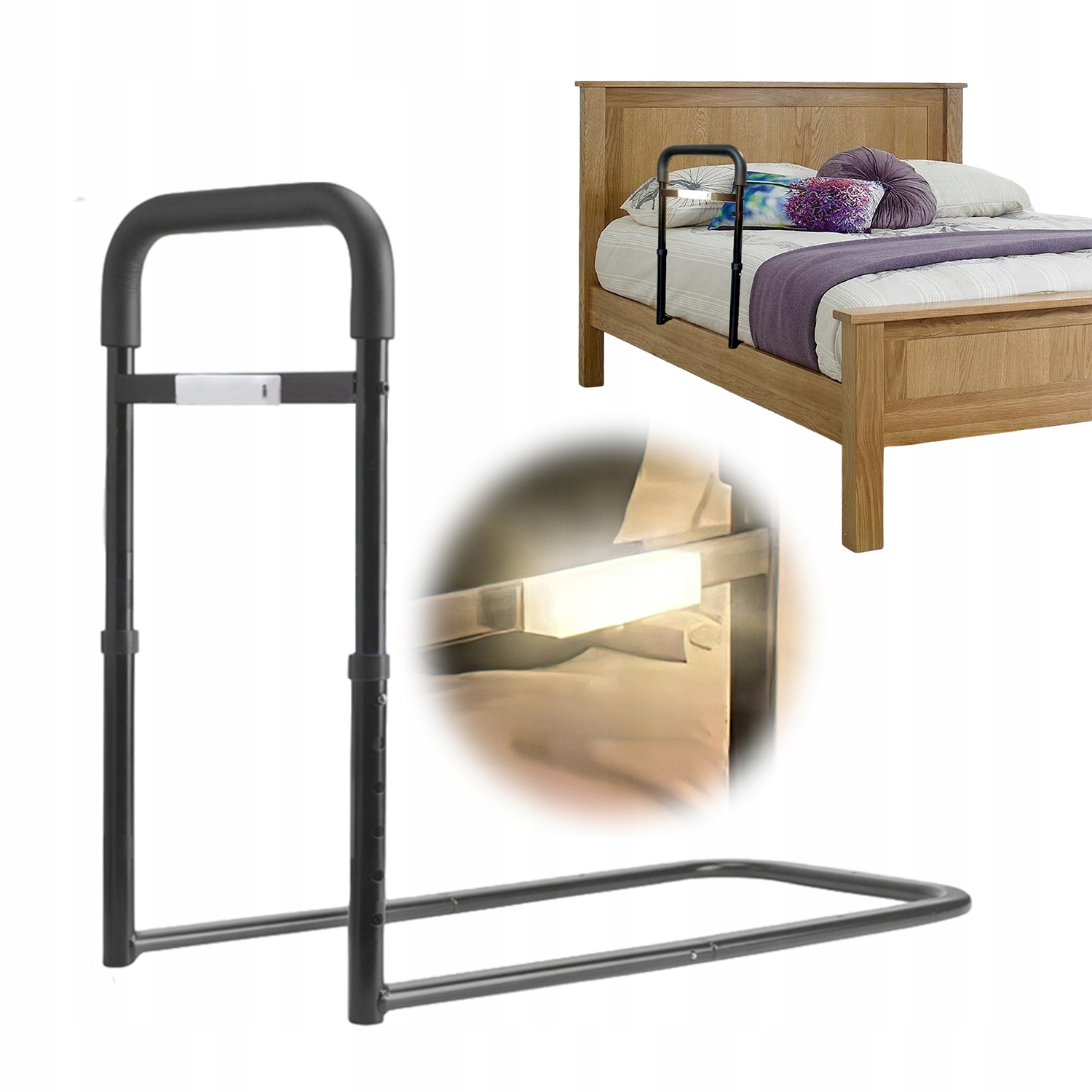 Poręcz Przyłóżkowa Ułatwiająca Queen-size Z Regulacją Wysokości