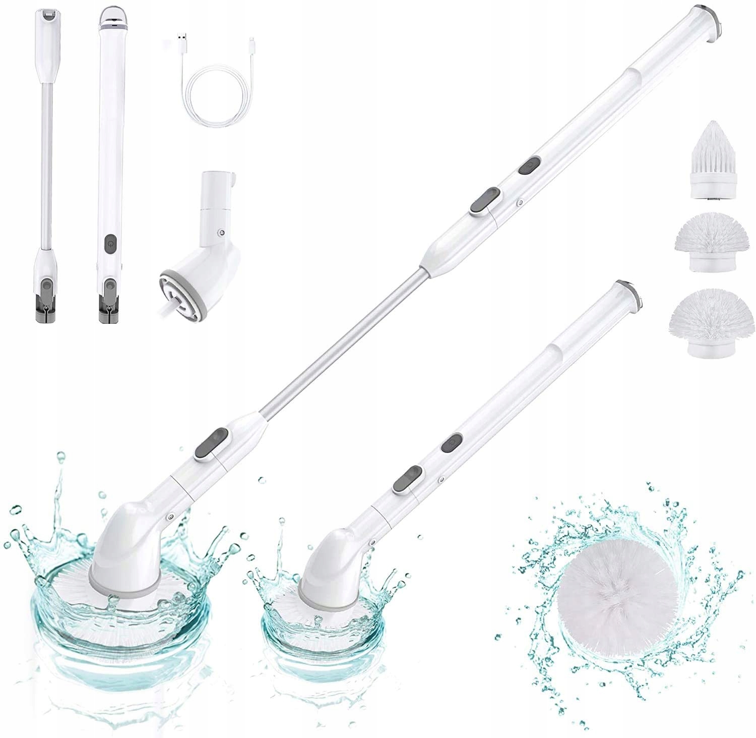 Levně Kartáč Scrubber Destičky Drhnutí Akumulátor Usb