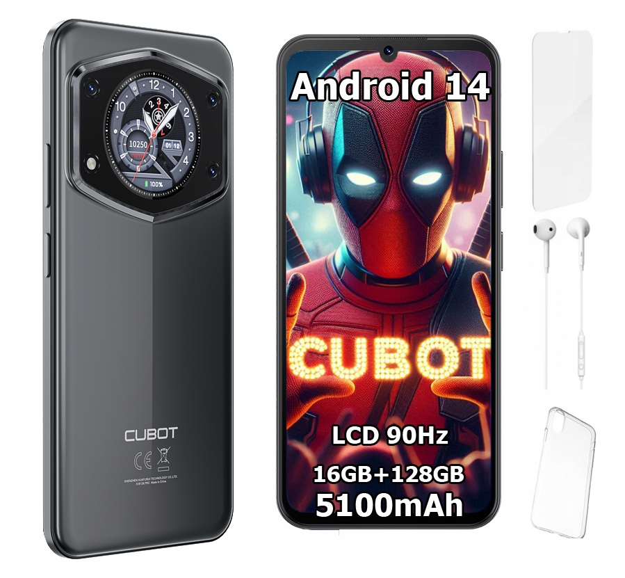 Smartphone Cubot A30 6,74" 16/128GB Dual Sim Lte Android 14 Pouzdro Fhydro