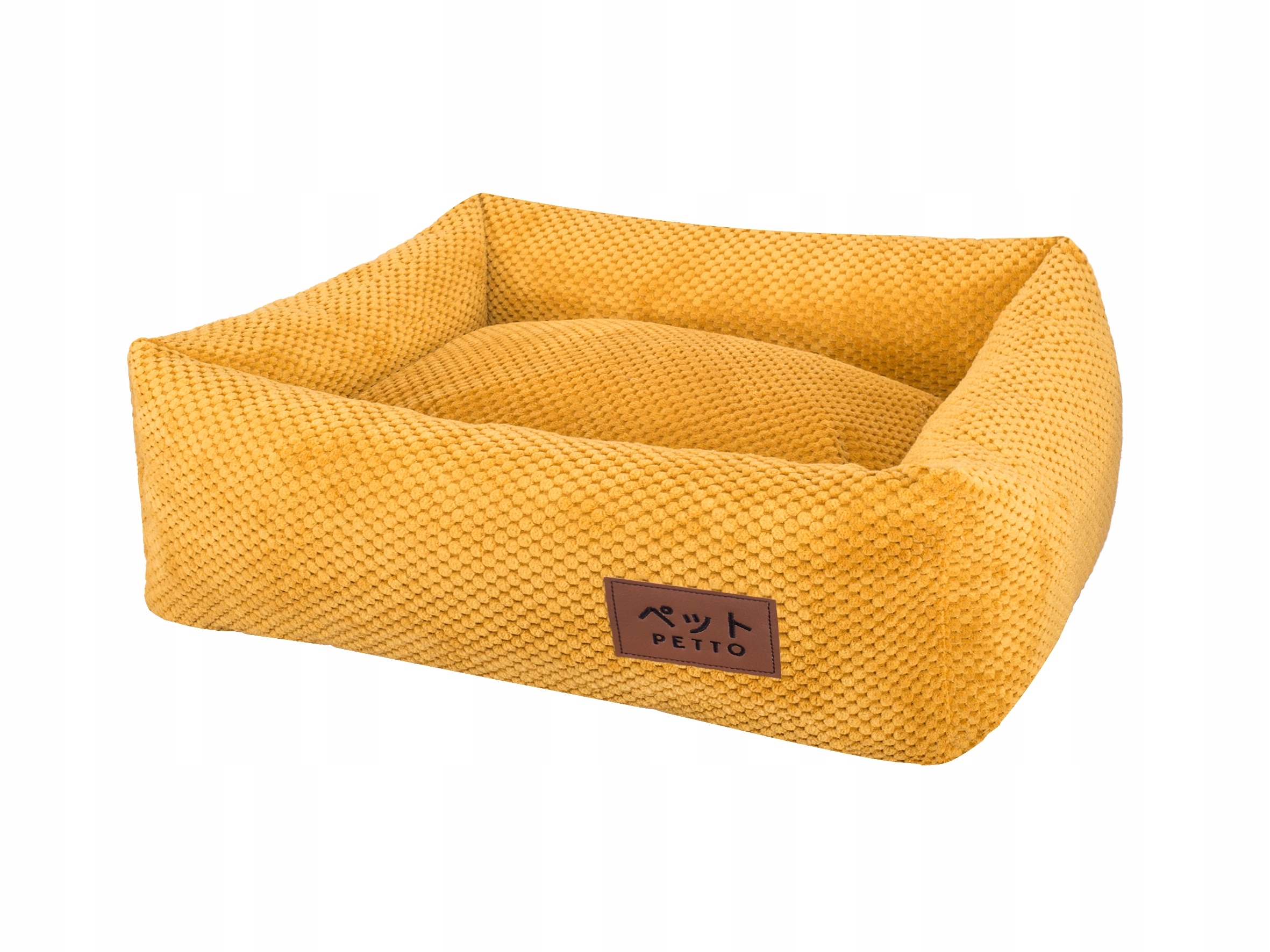 Levně Petto Pelíšek Osaka pro psy hořčicová M 95/75 cm