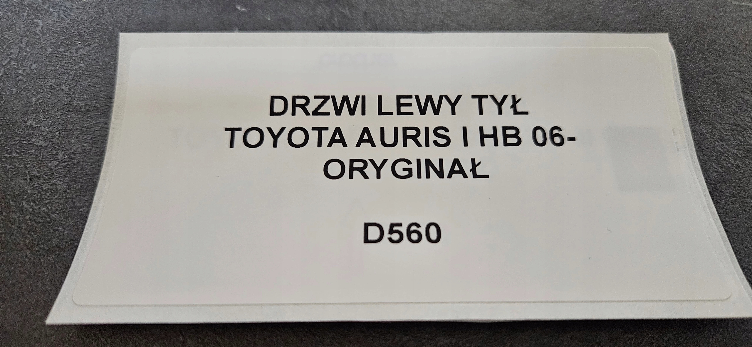 Tür links heck TOYOTA AURIS und HB 06- Original